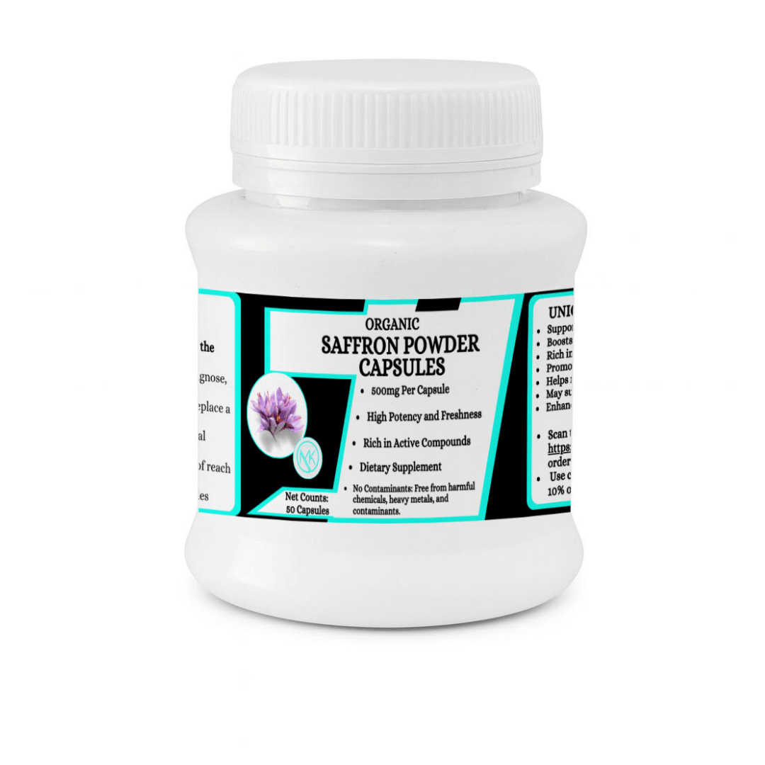 Saffron Powder Capsules - Supports healthy mood and emotional balance. - 50 Capsles 1 Saffron Powder Capsules