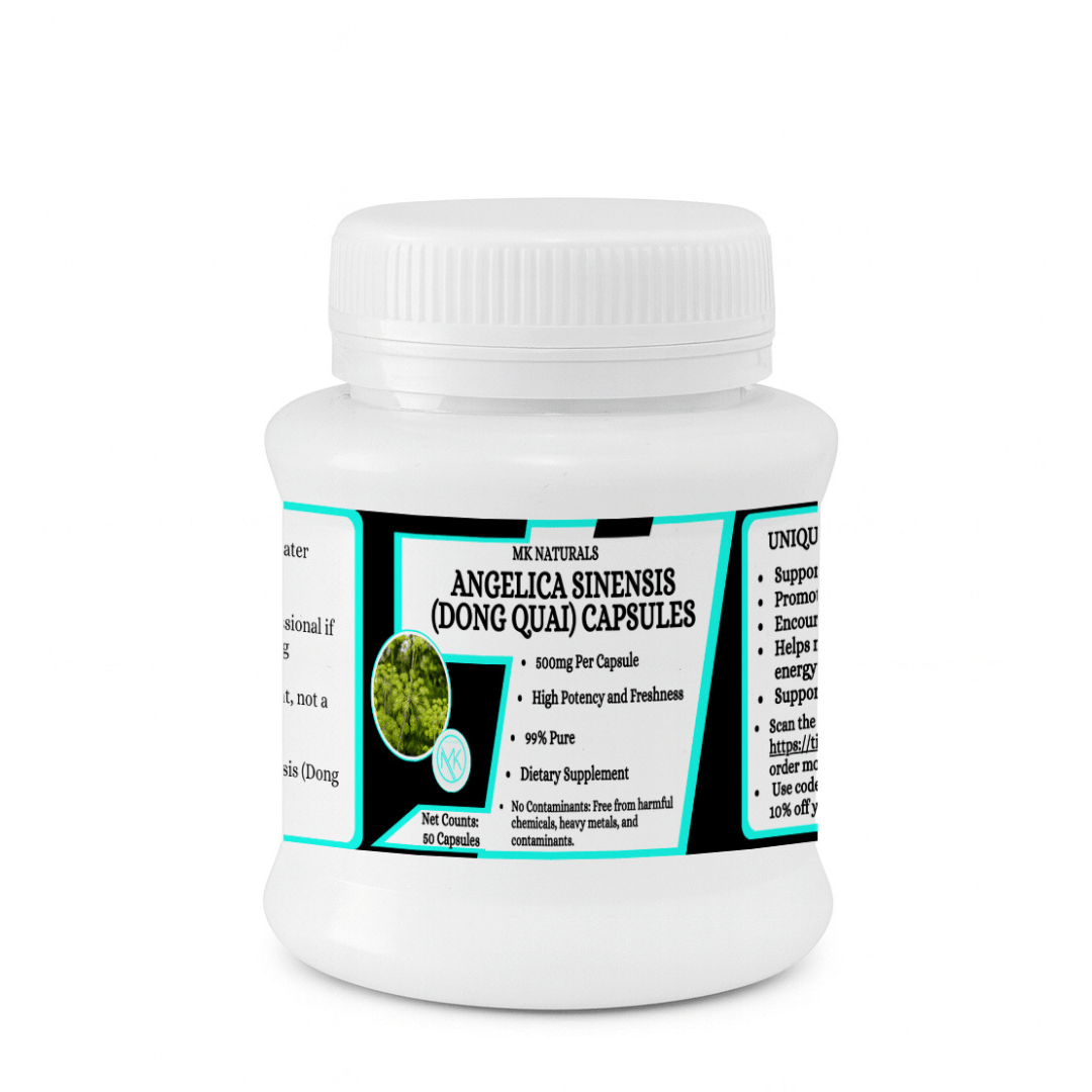 Angelica Sinensis (Dong Quai) Capsules - for hormonal and menstrual balance.