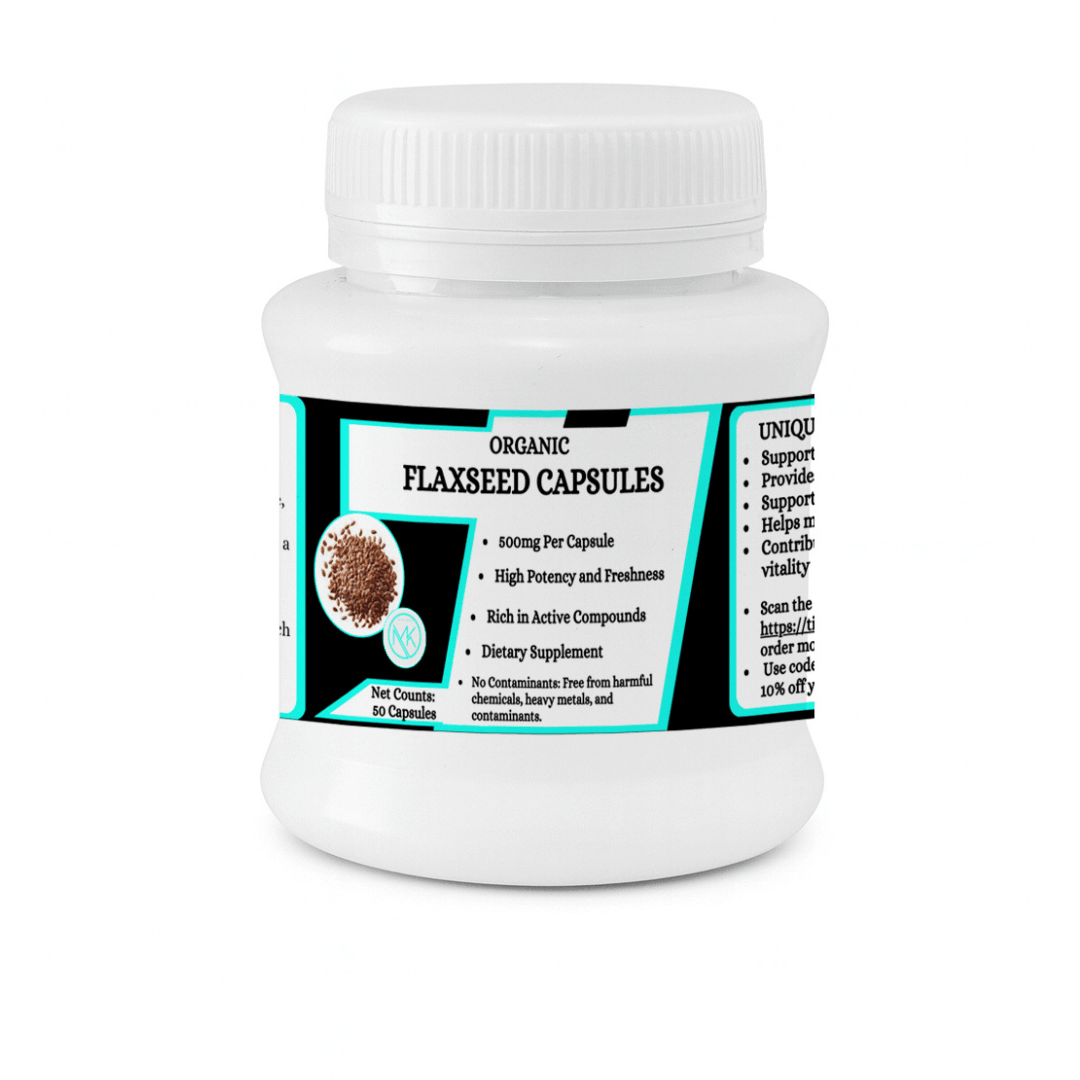Flaxseed Capsules - Supports heart and cardiovascular health