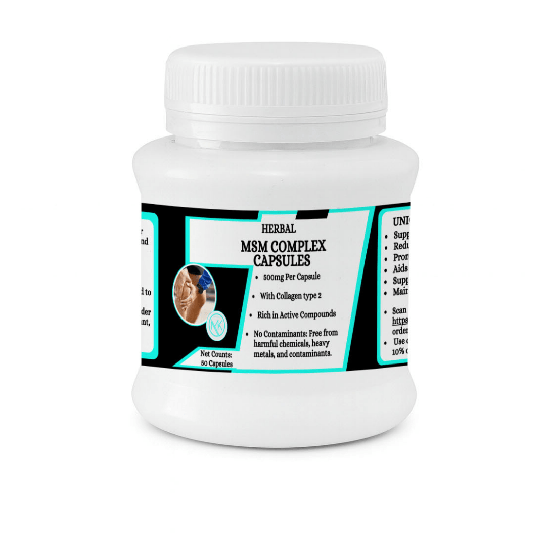 MSM Complex Capsules - with Collagen Type 2 - Joint & Mobility Support - 50 Capsules