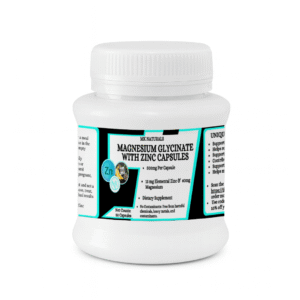Magnesium Glycinate with Zinc Capsules - 60mg elemental Magnesium,15mg elemental Zinc