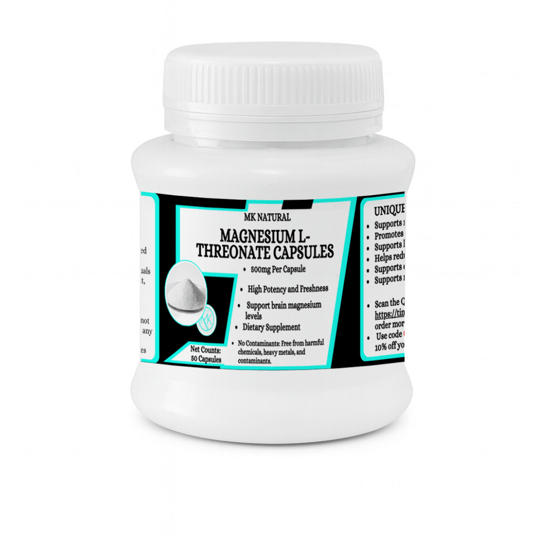 Magnesium L-Threonate Capsules - support cognitive function, focus, and nervous system balance