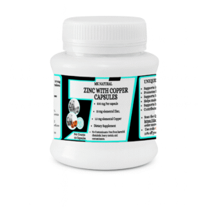 Zinc with Copper Capsules - Balanced mineral support for immunity, skin, and overall wellness.