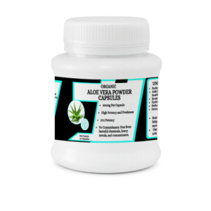 Aloe Vera Powder Capsules – Natural Wellness Boost,Detox Support,Balances Weight & pH - 50 Capsules