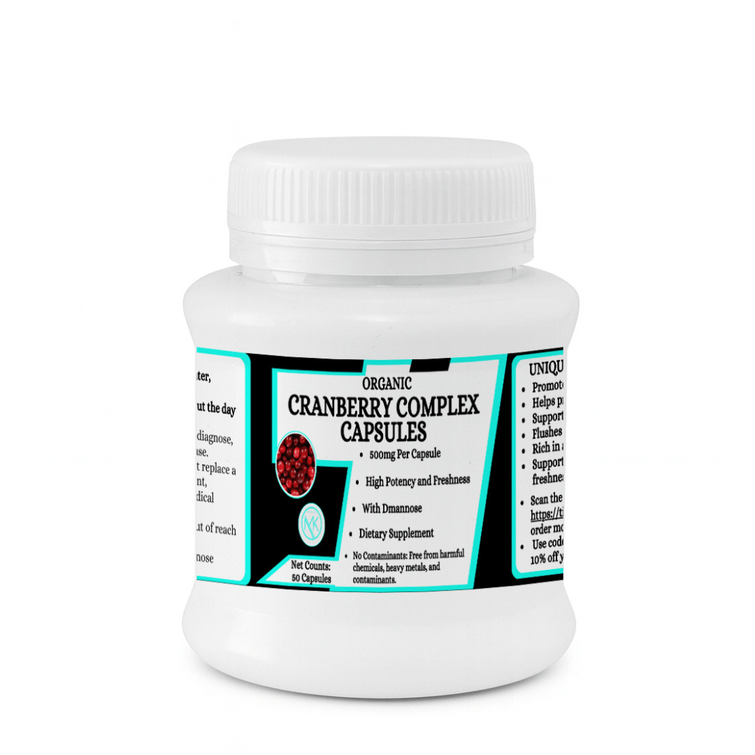 Organic Cranberry Complex Capsules - Supports urinary tract health - 50 Capsules