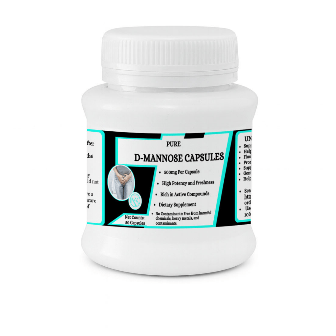 D-Mannose Capsules - Supports a clean and healthy urinary tract,50 Capsules