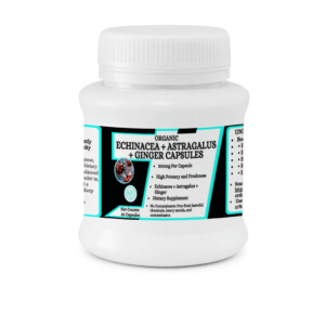 Echinacea + Astragalus + Ginger Capsules - Boosts immune response naturally,50 Capsules