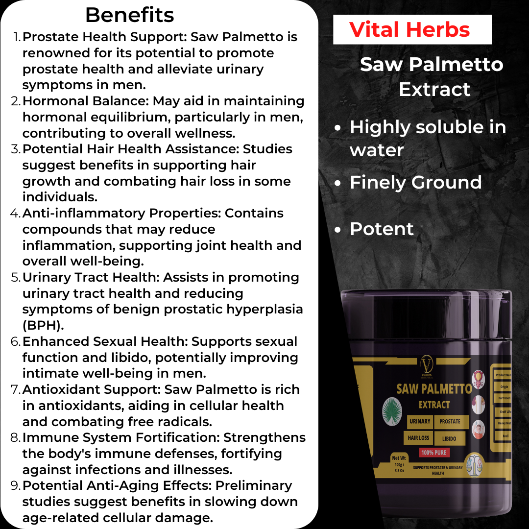 Saw Palmetto Extract Powder – 100g - Image 2