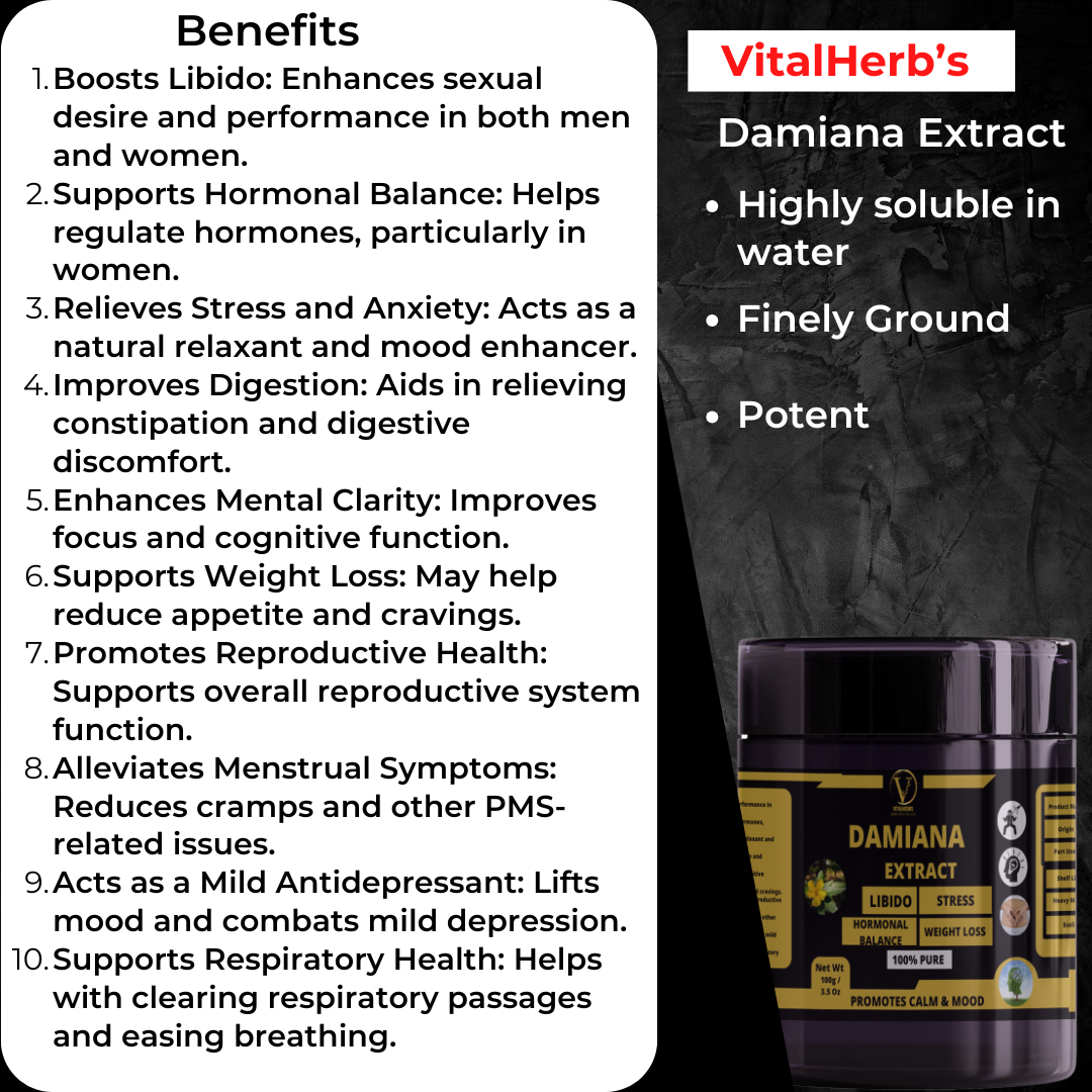 Damiana Extract Powder – 100g - Image 2