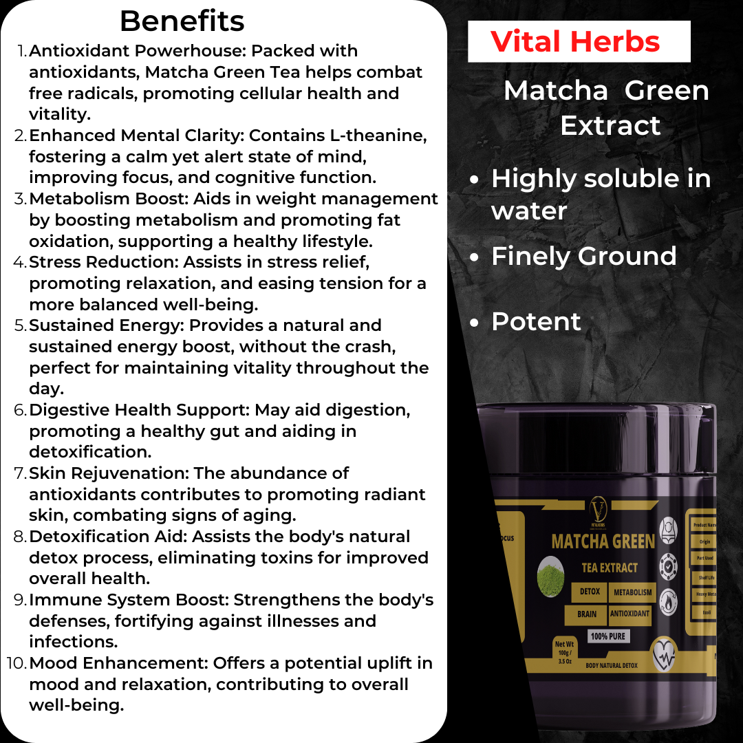 Matcha Green Tea Extract Powder – 100g - Image 2
