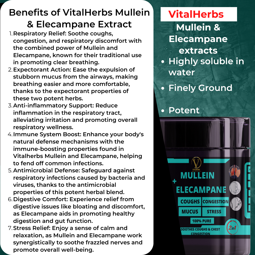 Mullein with Elecampane Extract Powders- Powder – 100g - Image 2