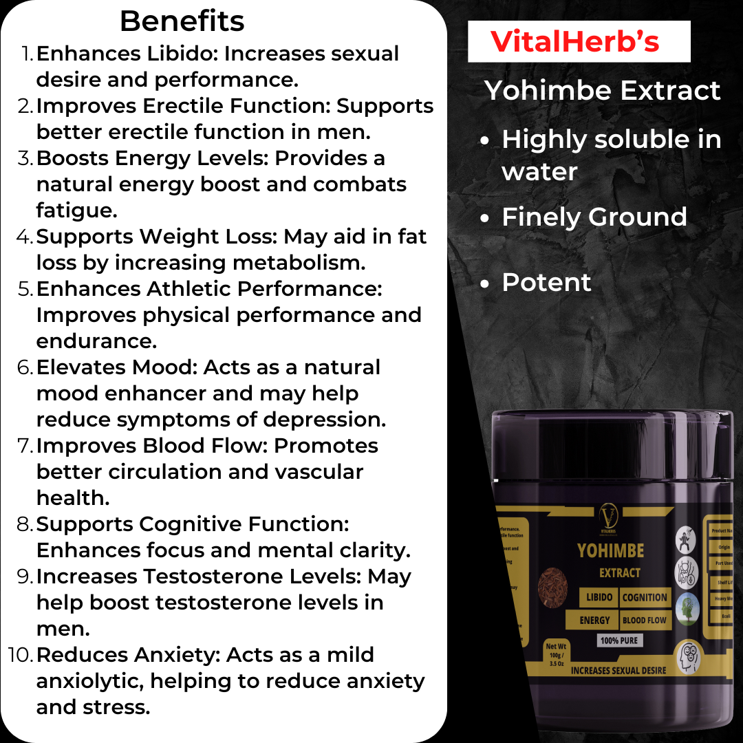 Yohimbe Extract Powder – 100g - Image 2