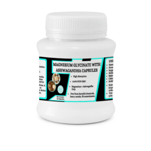 Magnesium Glycinate with Ashwagandha Capsules - Supports calm and relaxation,Promotes restful sleep and deeper - 50 Capsules