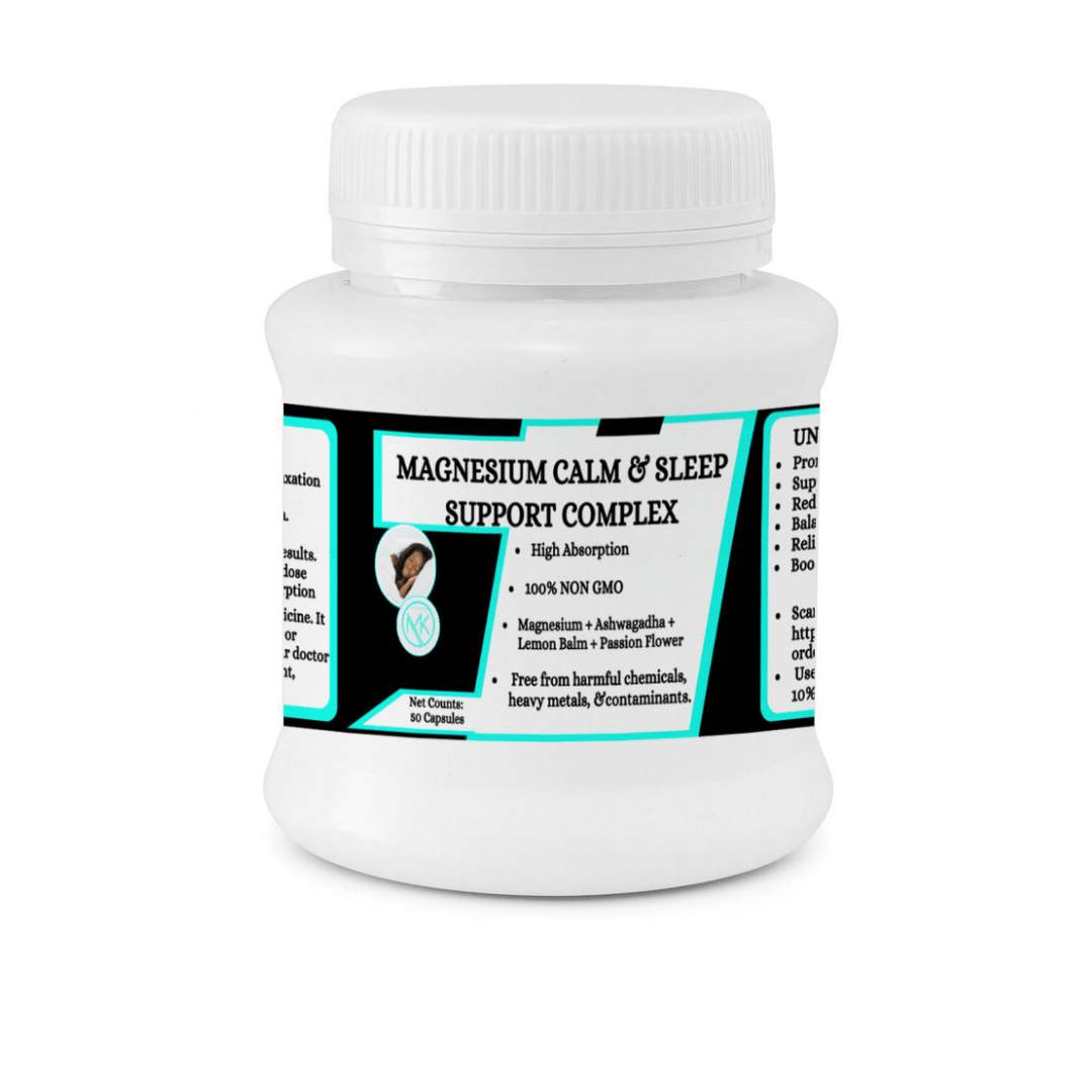 Magnesium Calm & Sleep Support Complex - Supports deep, restorative, and natural sleep , Reduces restlessness and occasional anxiety - 50 Capsules