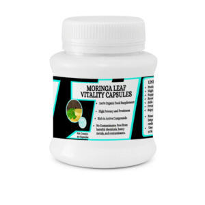 Moringa Leaf Vitality Capsules - Supports immunity, heart health, digestion & skin - 50 Capsules -