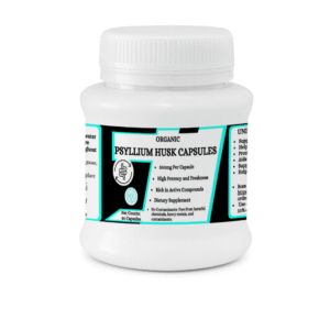 Psyllium Husk Capsules - Natural Fiber for Digestive Health & Detox,50 Capsules
