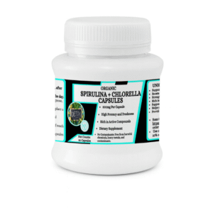 Spirulina + Chlorella Capsules - Supports natural detox and cleansing,50 Capsules